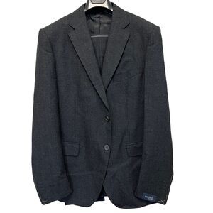 Bagnoli Sartoria Napoli Suit Wool Gray Virgin Wool & Cashmere Blend Size 44 US